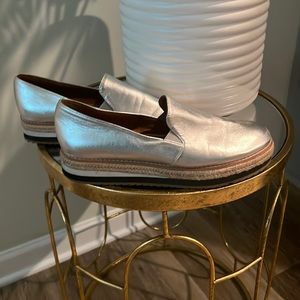 silver loafers